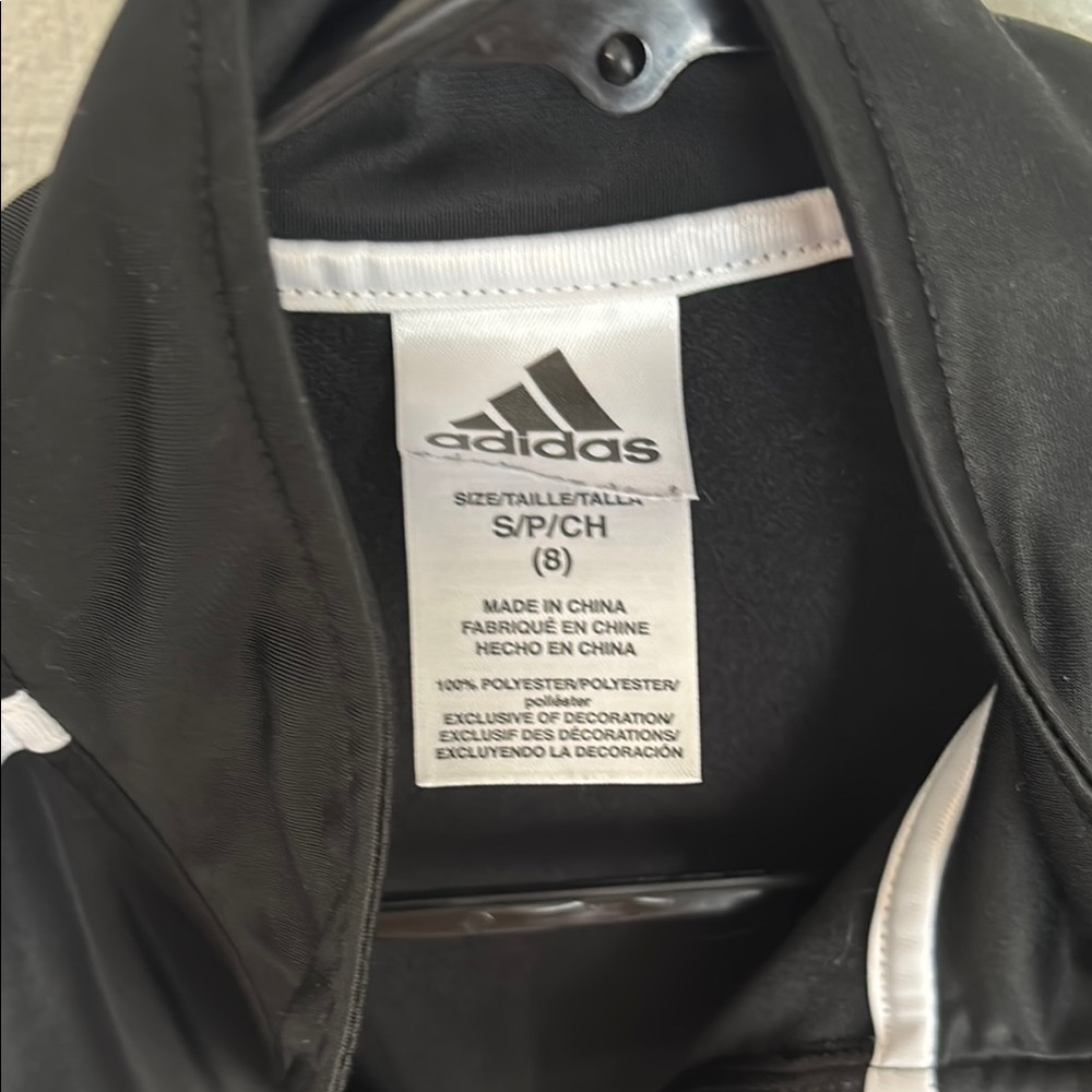 Adidas Black Jacket with White Accents - Picture 2 of 5